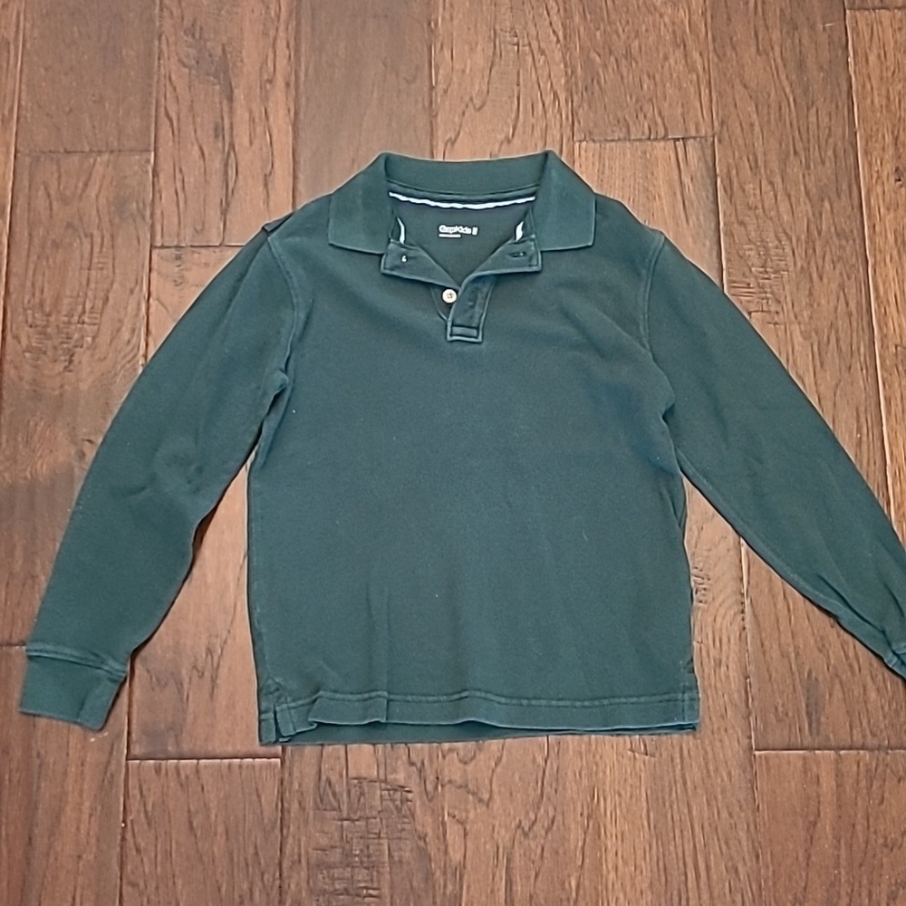 💥3for$12💥 Gap Kids boy's long-sleeved polo style shirt size Medium (8)